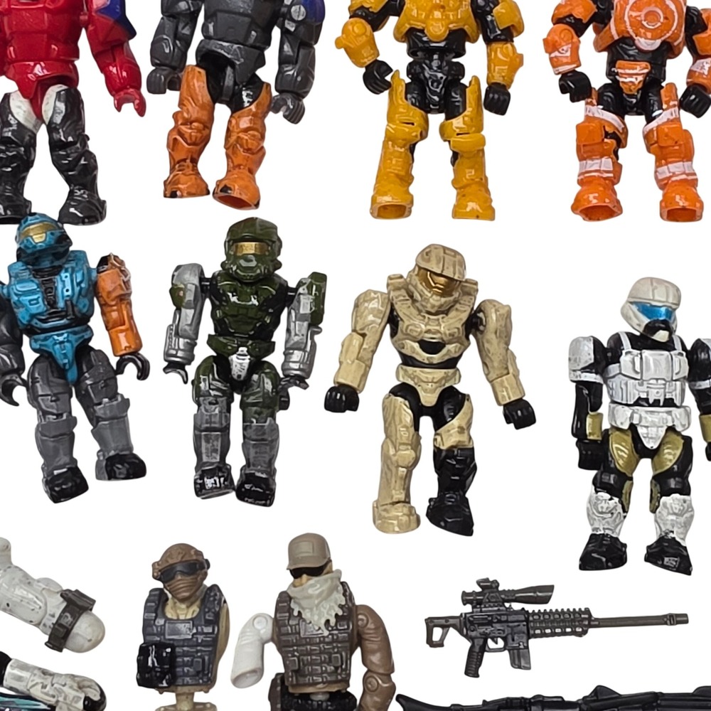 Mega Bloks Halo Call of Duty Mini Figure Lot Weapons Accessories SpartansSoldier - Picture 2 of 7